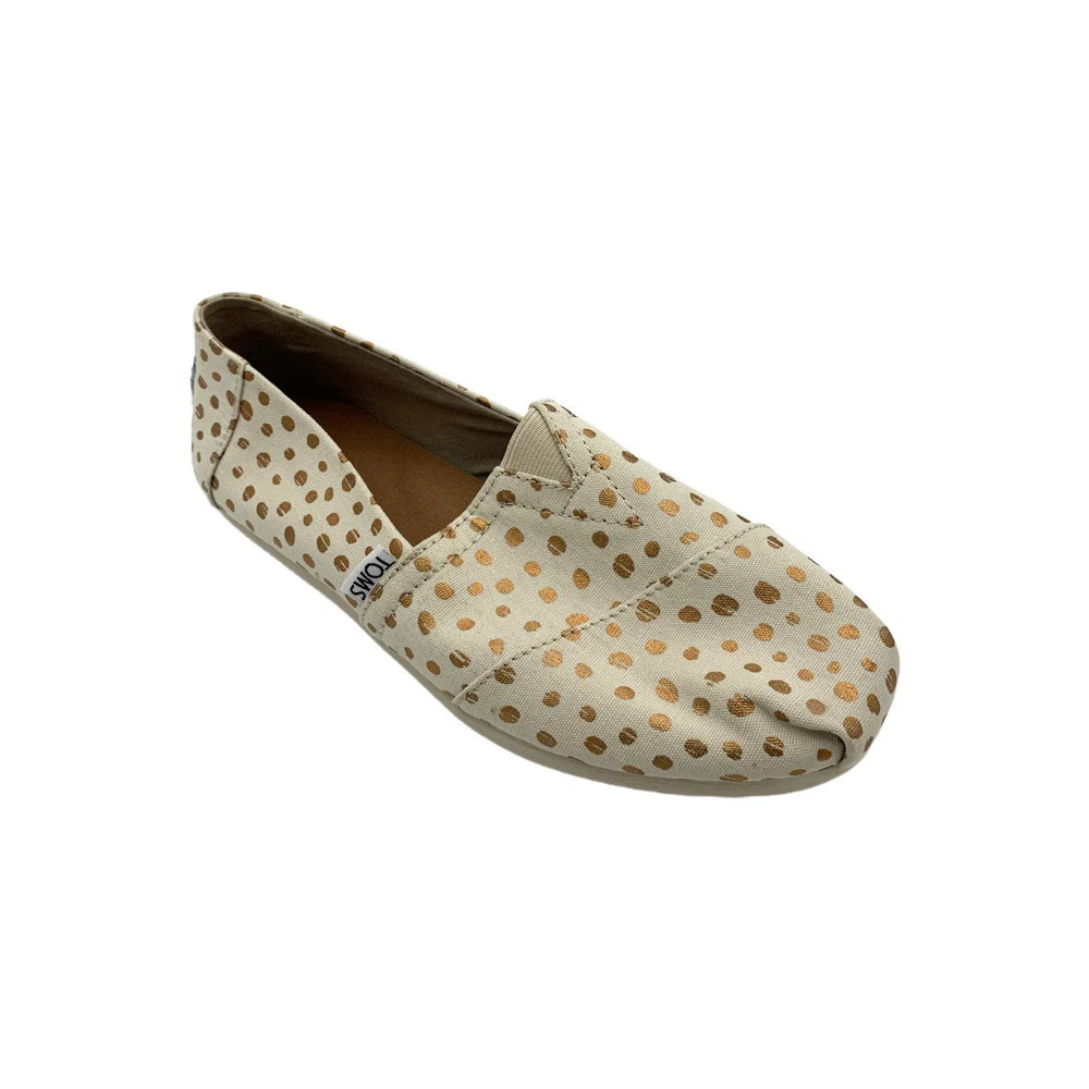 TOMS Women's Classics Loafers Flats Rose Gold Dots - Medium